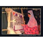 Pakistan Beautiful Postcard Hunza Woman Making Bed Sheets